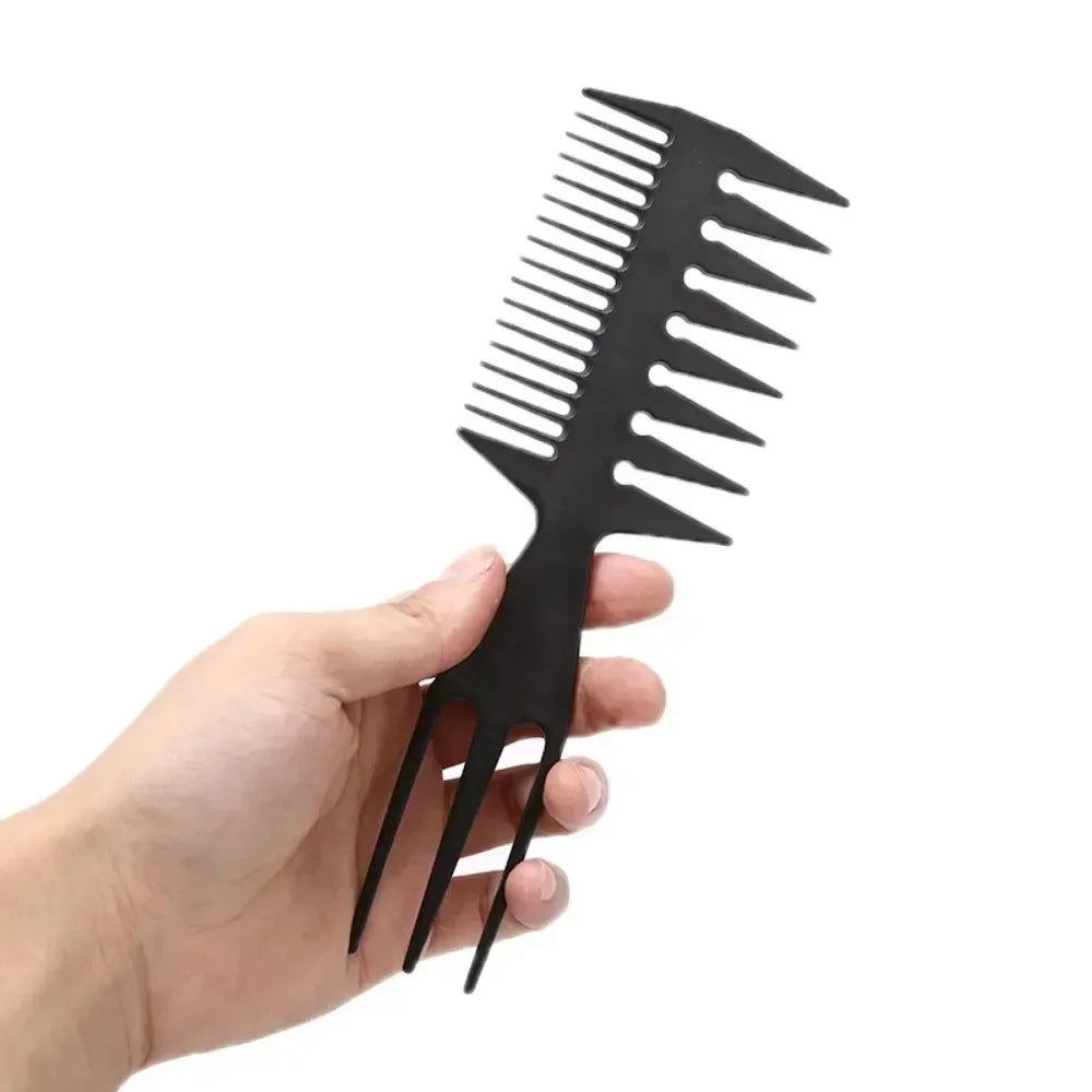 Professional Double Side Tooth Combs Fish Bone Shape Hair Brush Barber Hair Cutting Coloring Brush Special for Real Hair Wigs
