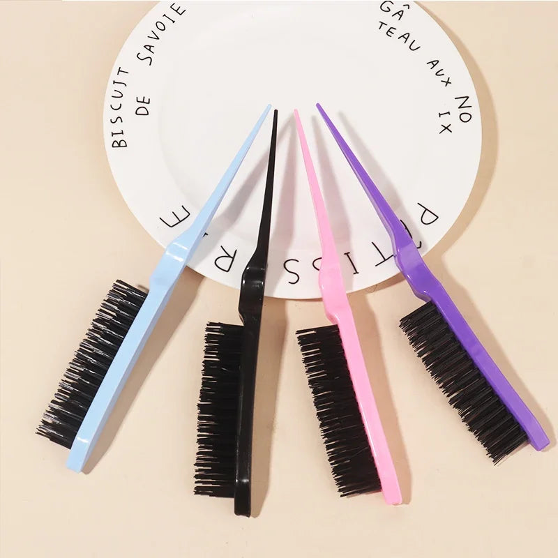 Hair Teasing Brush Back Combing Brush Rat Tail Teasing Hair Brush for Back Combing Styling Tool Special for Real Hair Wigs