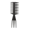 Three in one plastic wide tooth exfoliating comb, anti-static men's hair styling tool，Special for real hair wigs