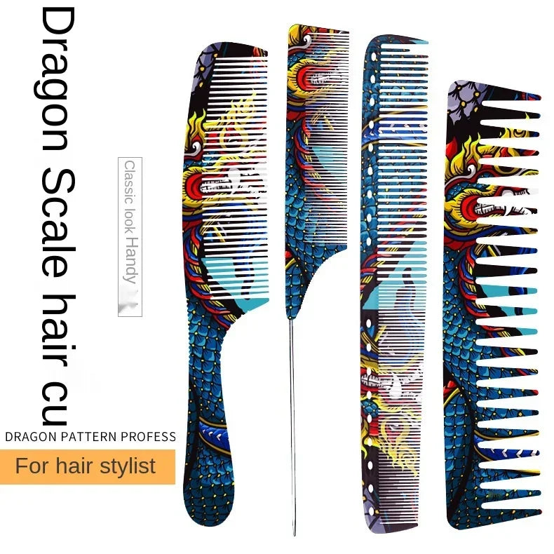 Chinese Dragon Personality Hair Cutting Comb Salon Hair Stylist Professional Male Pointed Tail Comb Special for Real Hair Wigs