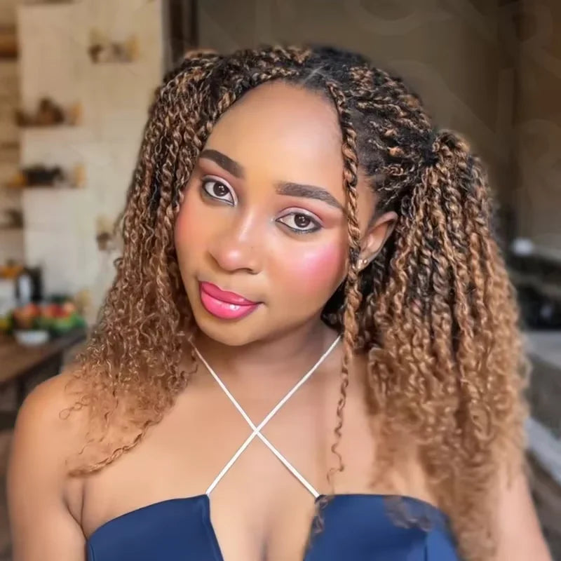 Sleek Highlight Braids Afro Kinky Bulk Hair No Attachment QVR Afro Curly Bulk Human Hair For Braiding Brazilian Remy Dreadlock