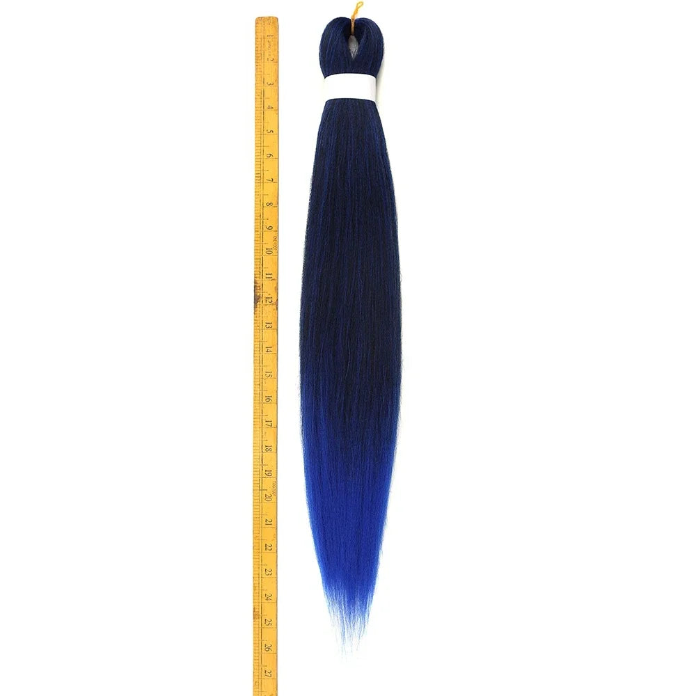 26 Inch Pre Stretched Braiding Hair Synthetic Easy Hair Yaki Straight Braids Wholesale Professional Hot Setting Set For Women