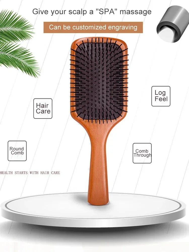 Efficient Hair Removal Comfortabl and Gentle Massage Innovative Professional Massage Comb Anti-static，Special for Real Hair Wigs