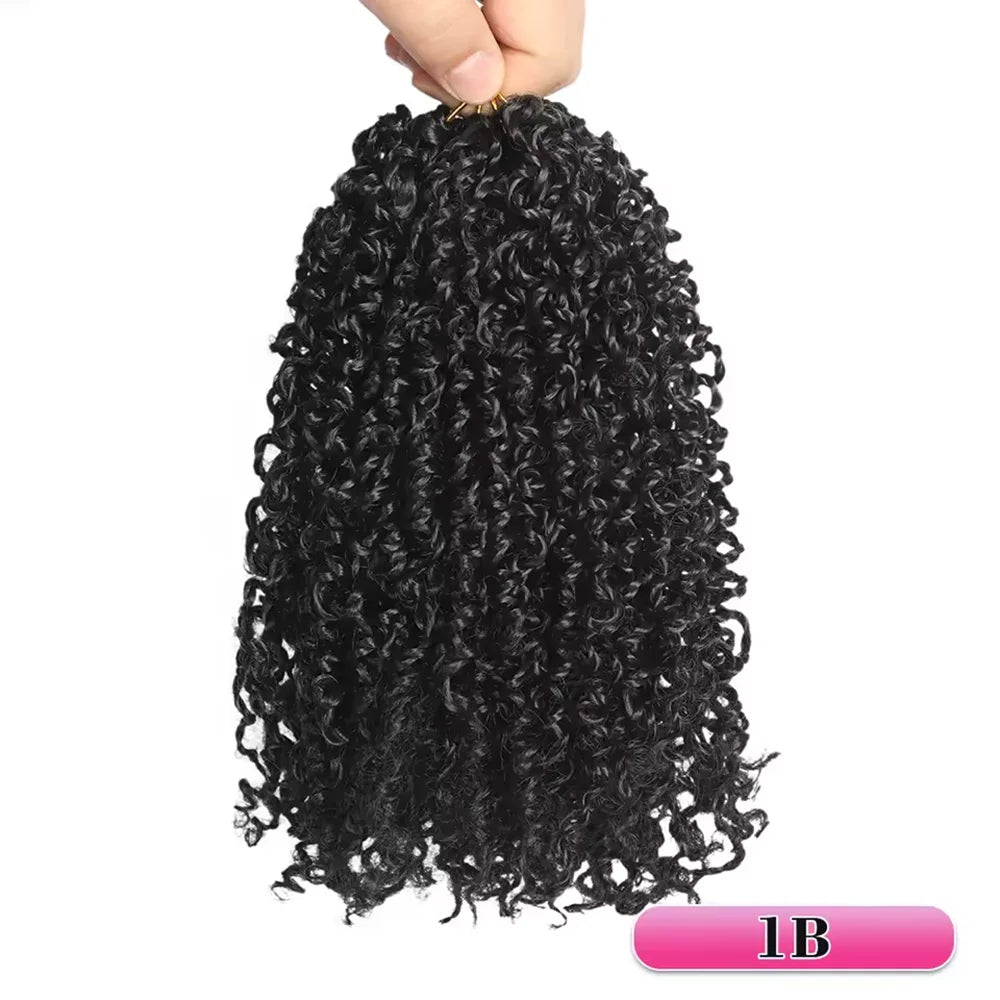 8/10/12Inch Pre-looped Yanky Twist Synthetic Crochet Hair 24s/PCS Pre-twisted Passion Twist Synthetic Braiding Hair Extensions