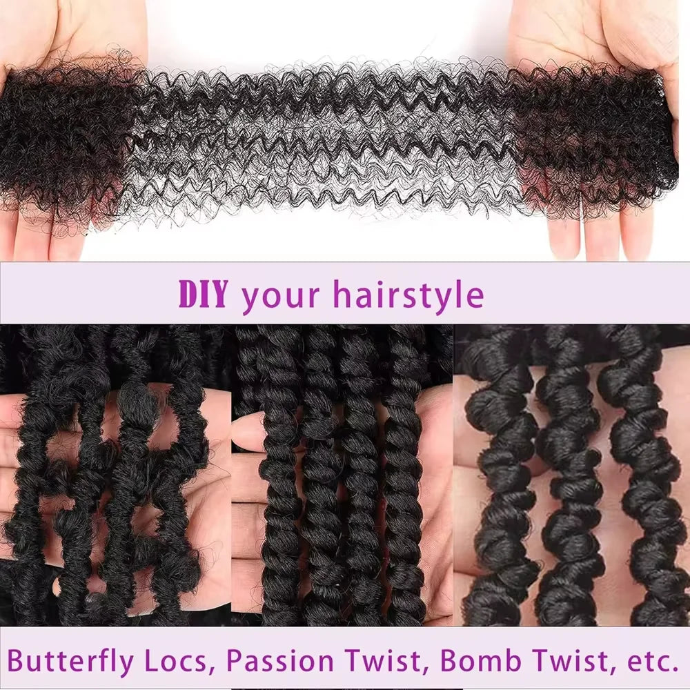 Synthetic Crochet Braid Hair Kinky Curly Braiding Hair Marley Braids Afro Twist Hair Bulk Extensions Marely Hair For Black Woman