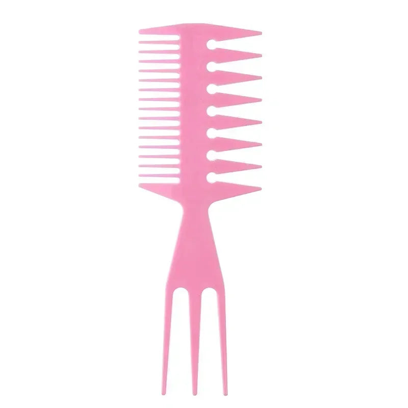 Professional Double Side Tooth Combs Fish Bone Shape Hair Brush Barber Hair Cutting Coloring Brush Special for Real Hair Wigs