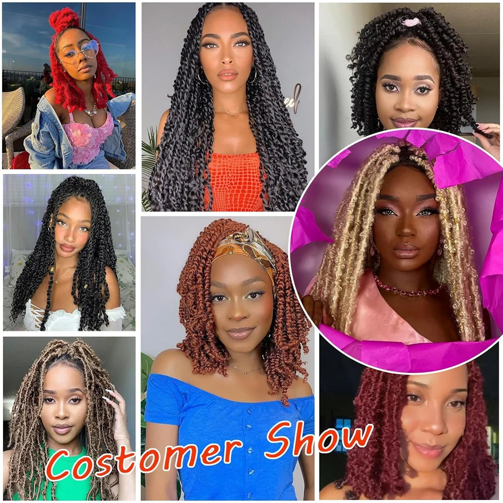 16/24inch Synthetic Pre-Separated Springy Afro Twist Hair Marley Hair Pre-Fluffy Natural Curls Perfect for Marley Crochet Hair