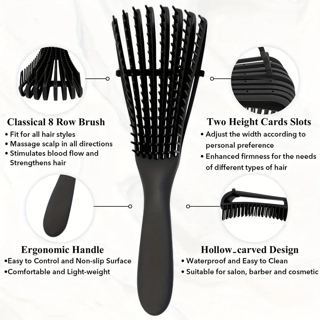 5-piece Curly/normal Hair Styling Tool, Suitable for Both Men and Women,  Special for Real Hair Wigs