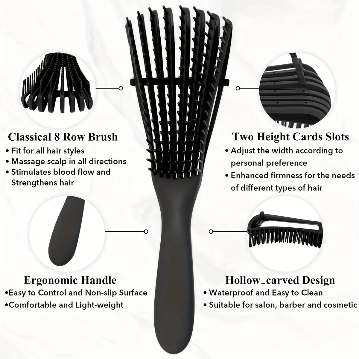 5-piece Curly/normal Hair Styling Tool, Suitable for Both Men and Women,  Special for Real Hair Wigs
