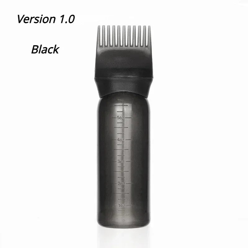 Silicone Shampoo Brush Scalp Massage Comb Hair Dye Oiling Bottle with Brush Salon Hair Styling Tool，Special for Real Hair Wigs