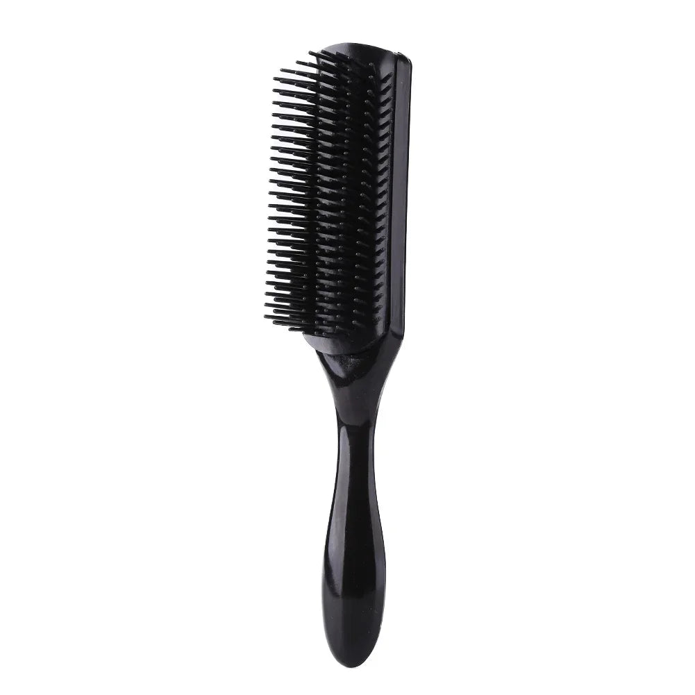 9-Rows Detangling Hair Brush Detangler Hairbrush Scalp Massager Straight Curly Wet Removable Brush Special for Real Hair Wigs