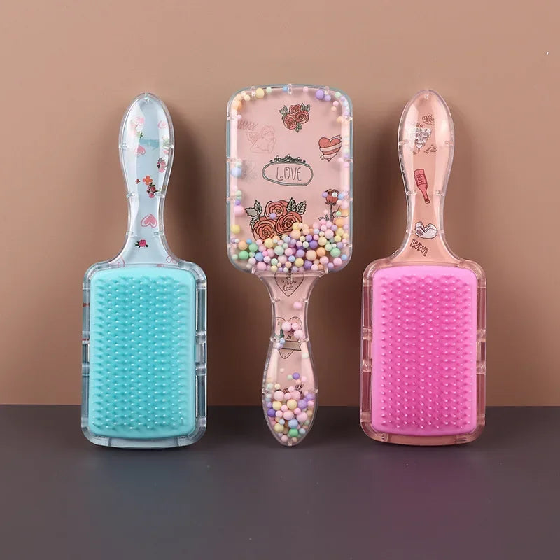 Cartoon Style Hair Brush Both Dry and Wet Massage Exfoliating Hair Brush Suitable Both Men and Women,Special for Real Hair Wigs
