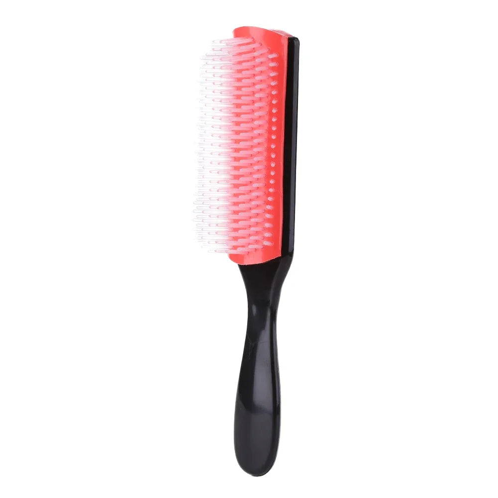 9-Rows Detangling Hair Brush Detangler Hairbrush Scalp Massager Straight Curly Wet Removable Brush Special for Real Hair Wigs