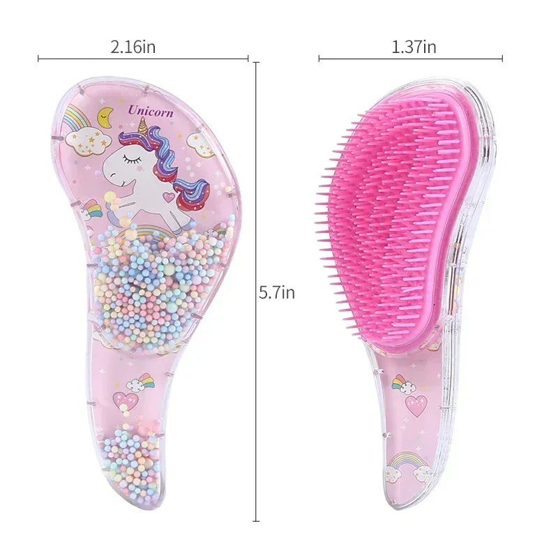 Star Magic Combs Anti-static Massage Unicorn Hair Brushes Tangle Detangle Shower Massage Hair Brush Special for Real Hair Wigs