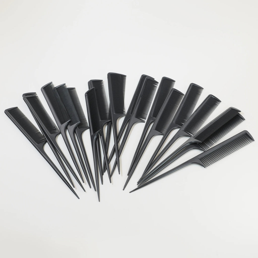 20 professional pointed tail hair combs, anti-static hair dye brushes, hair styling combs,Special for real hair wigs