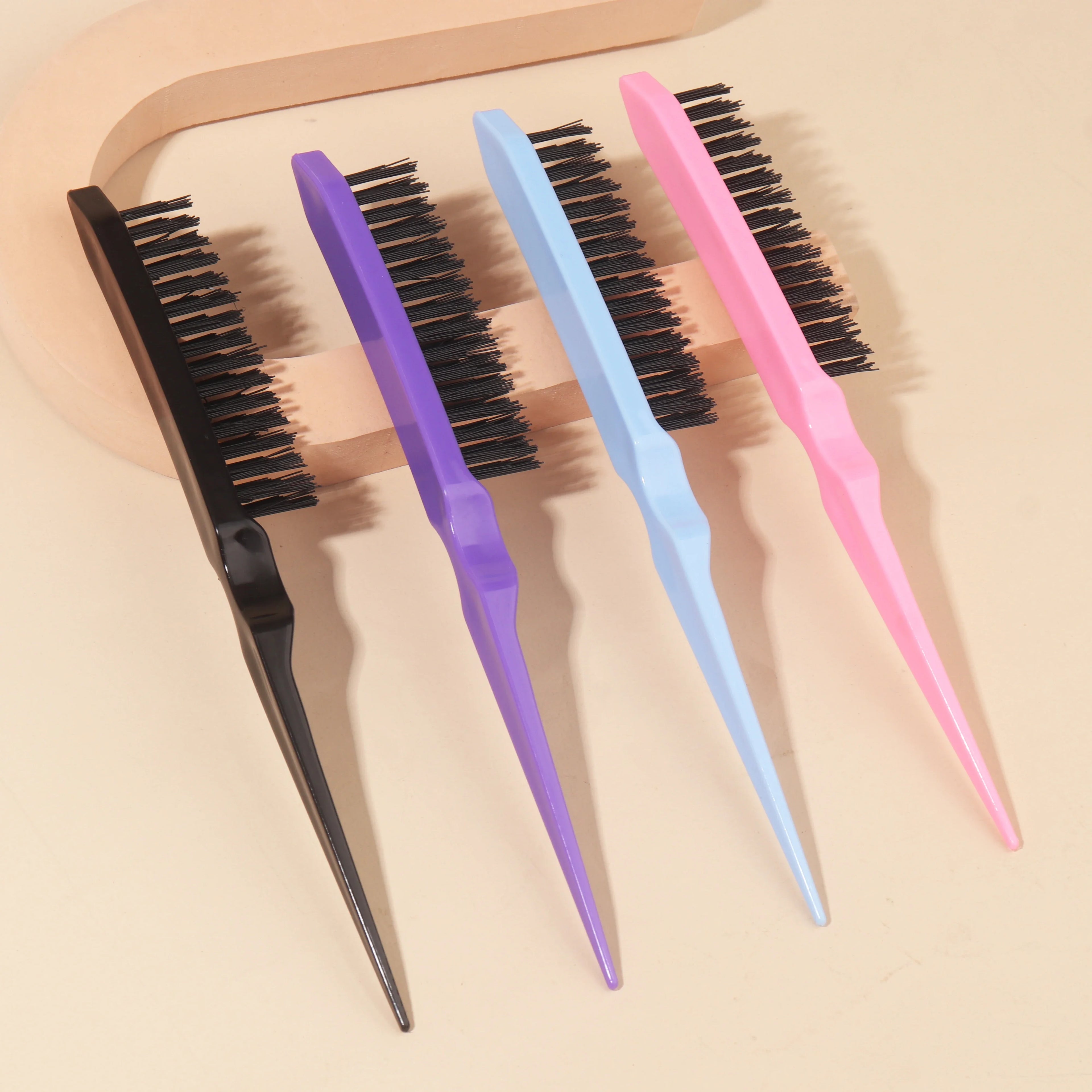 Hair Teasing Brush Back Combing Brush Rat Tail Teasing Hair Brush for Back Combing Styling Tool Special for Real Hair Wigs