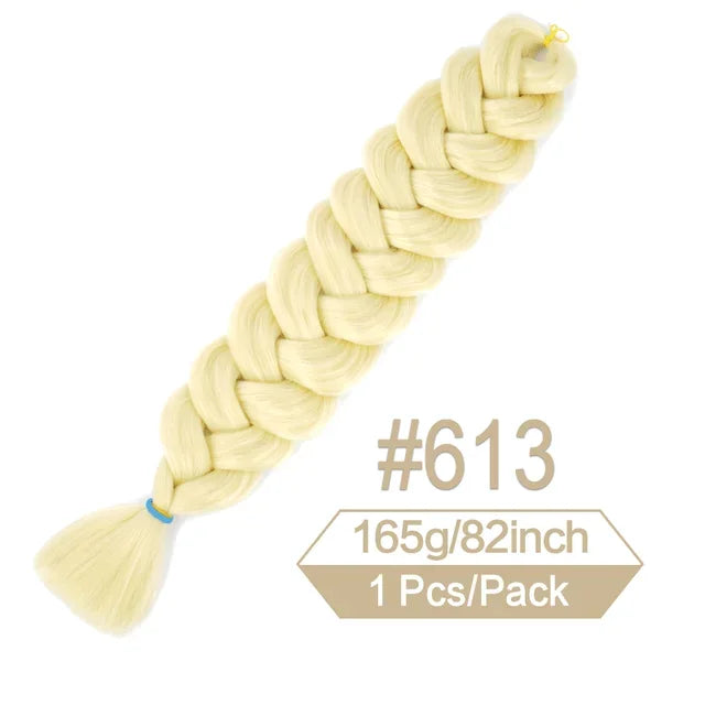 82inch Synthetic Kanekalon Crochet Hair 165g Pre Stretched Braiding Hair Bundle Jumbo Braids Hair Wholesale Extensions For Women