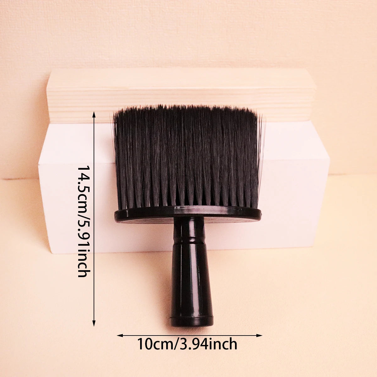 1 hair brush neck hair brush black soft cleaning facial brush suitable for hairdressers and household，Special for real hair wigs