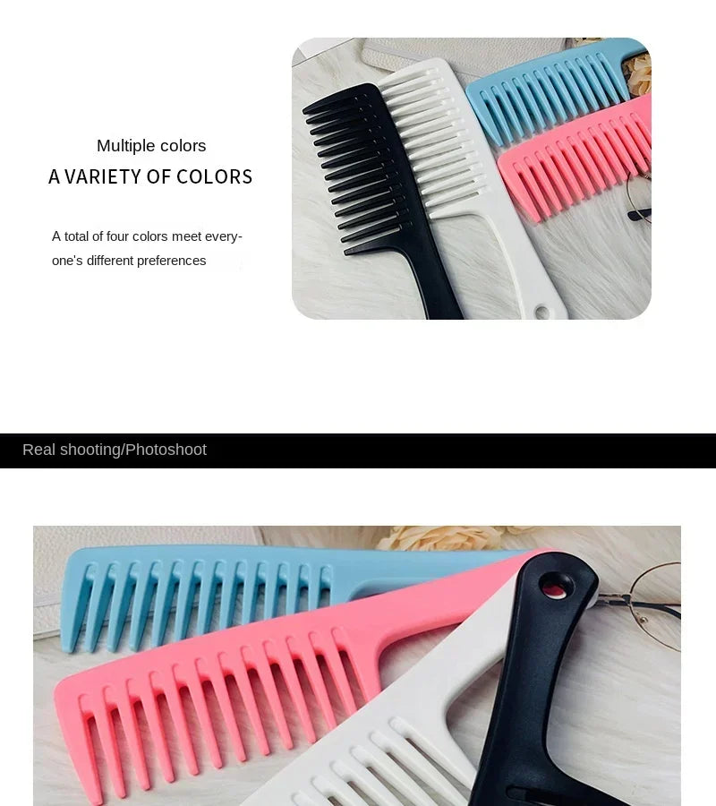 Hairdressing comb heat-resistant women wet hook curly hair brush professional salon styling comb tool，Special for real hair wigs
