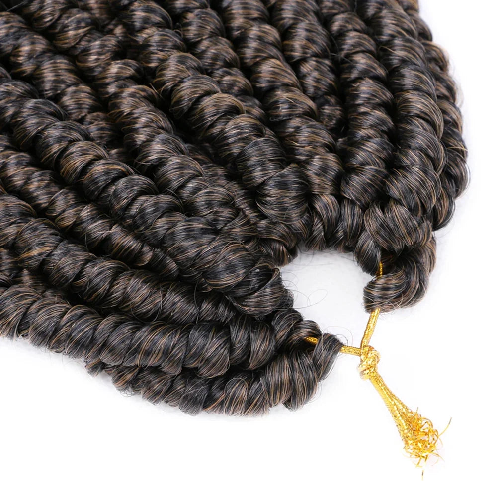 6 Inch Bomb Spring Hair Crochet Braids Synthetic Braiding Hair  Extensions Crochet Braids Bob Passion Pre Looped For Women girls