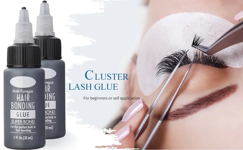 1/2/4oz Bonding Glue Eyelash Extension Glue Strong Hold Adhesive for Lash Waterproof Glue  Professional Invisible Bond Fast Dryi