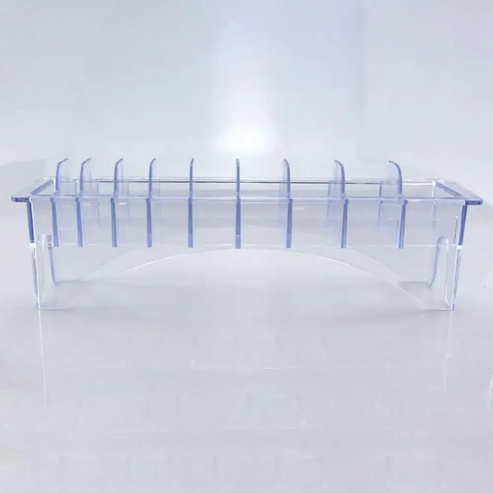 10 grid hair clip protective cover storage box, transparent rectangular guide comb storage box，Special for real hair wigs