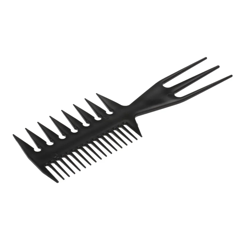 Three in one plastic wide tooth exfoliating comb, anti-static men's hair styling tool，Special for real hair wigs