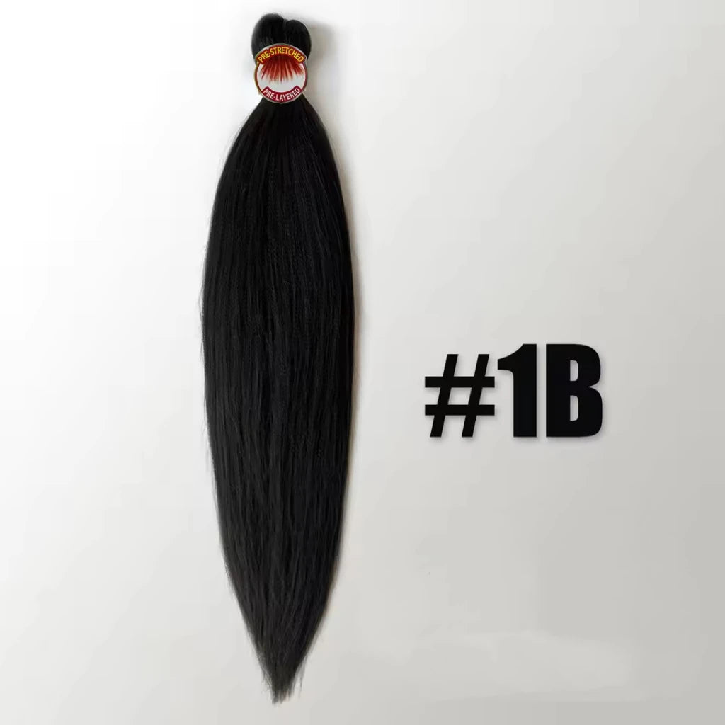 30inch Synthetic prestretched braiding hair - 4x braid all kanekalon flame retardant synthetic braid for box braids and twists