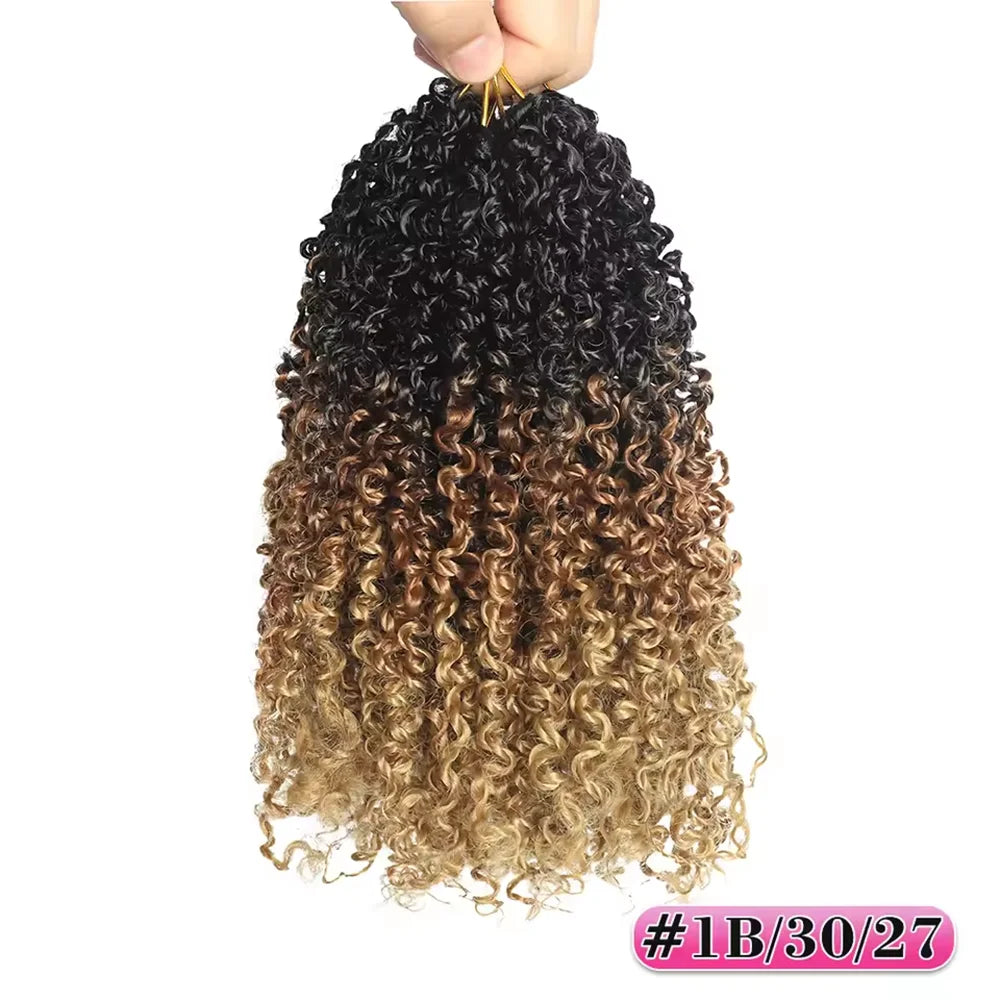 8/10/12Inch Pre-looped Yanky Twist Synthetic Crochet Hair 24s/PCS Pre-twisted Passion Twist Synthetic Braiding Hair Extensions