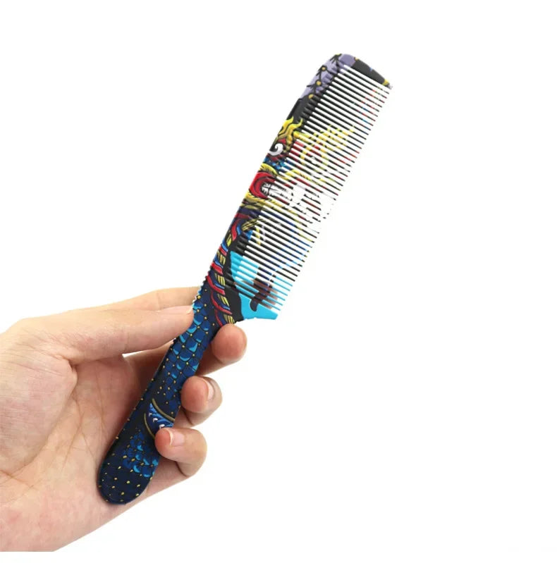 Chinese Dragon Personality Hair Cutting Comb Salon Hair Stylist Professional Male Pointed Tail Comb Special for Real Hair Wigs