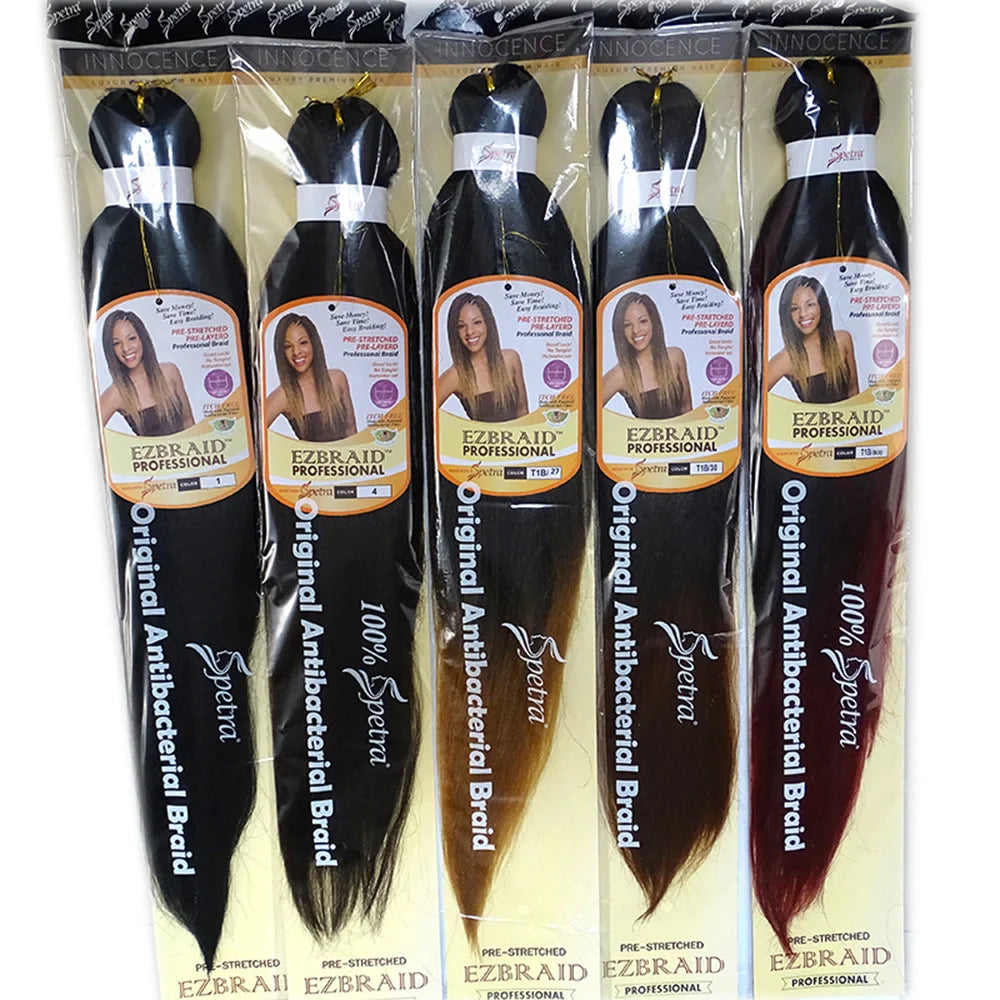 26 Inch Easy Braids Synthetic Yaki Texture Professional Braiding Hair Braids Hot Water Setting Black Braiding Hair Pre Stretched