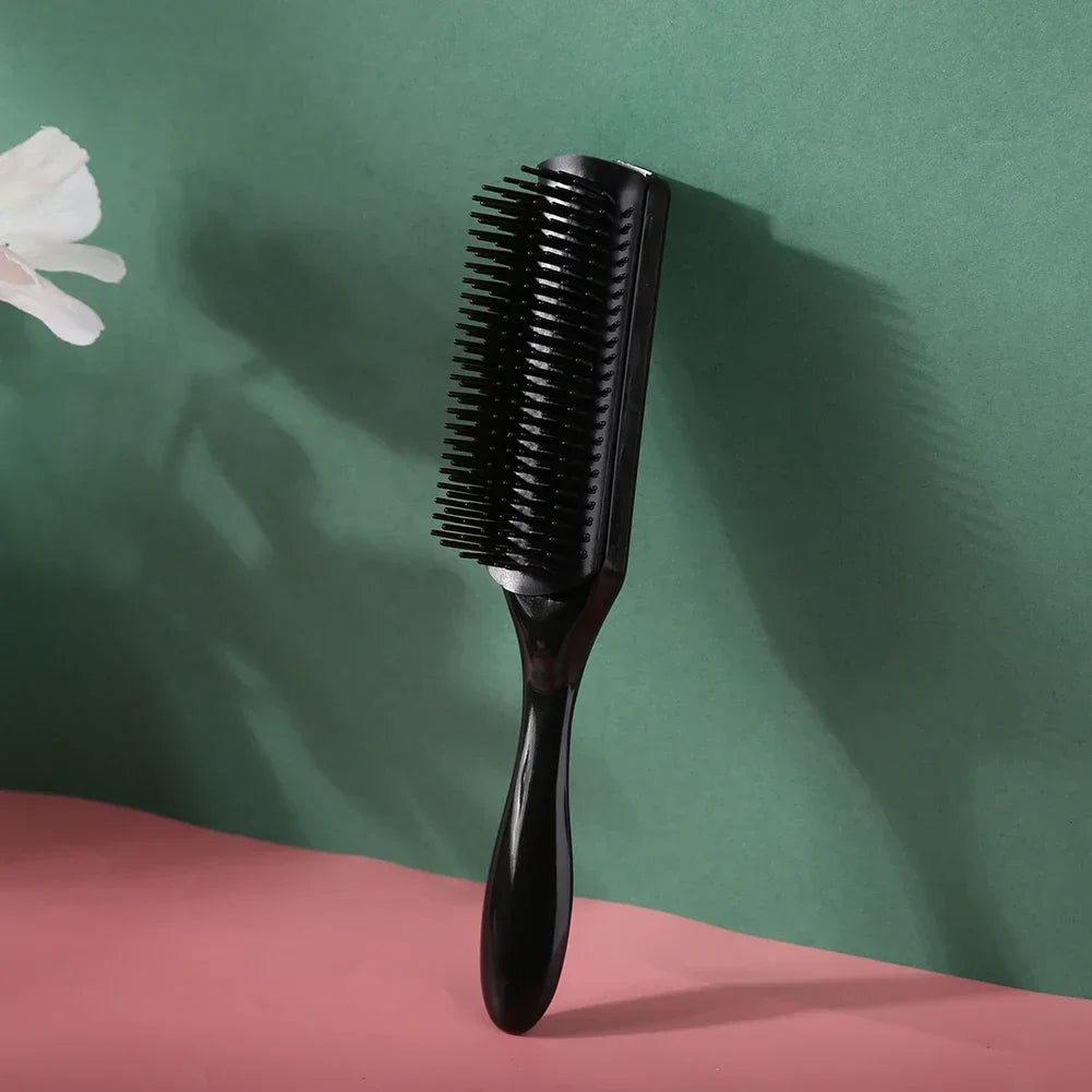 9 Rows Styling Hair Brush Straight Curly Hair Detangling Comb Scalp Massage Detachable Hairbrush Special for Real Hair Wigs