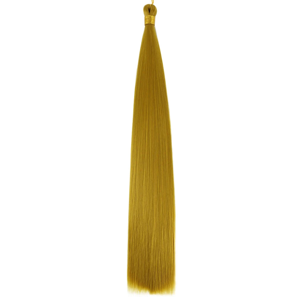 28 Inch Bone Straight Silky Crochet Braiding Hair 150g Synthetic Hair High Temperature Hair Extensions Hair Bundles for Women