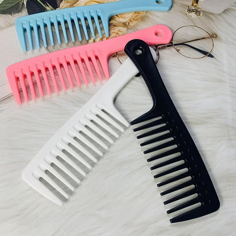 Hairdressing comb heat-resistant women wet hook curly hair brush professional salon styling comb tool，Special for real hair wigs