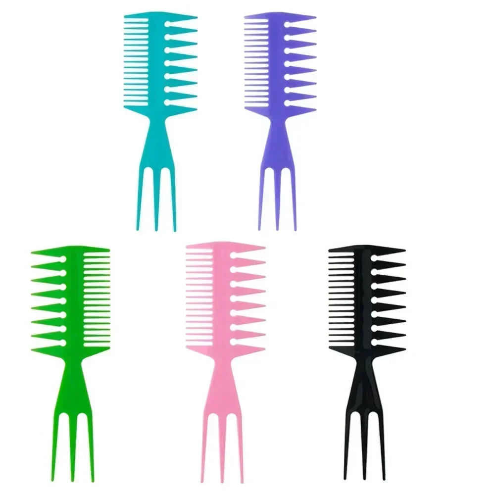 Professional Double Side Tooth Combs Fish Bone Shape Hair Brush Barber Hair Cutting Coloring Brush Special for Real Hair Wigs