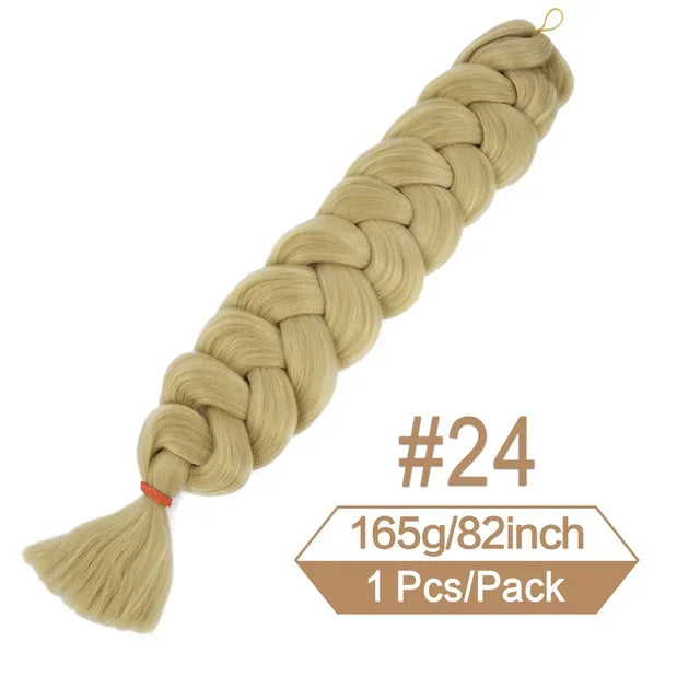 82inch Synthetic Kanekalon Crochet Hair 165g Pre Stretched Braiding Hair Bundle Jumbo Braids Hair Wholesale Extensions For Women