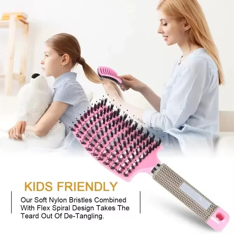 Detangle Hairbrush Women Hair Brush Massage Comb Anti Scalp Curly Combing Brushes Special for Real Hair Wigs