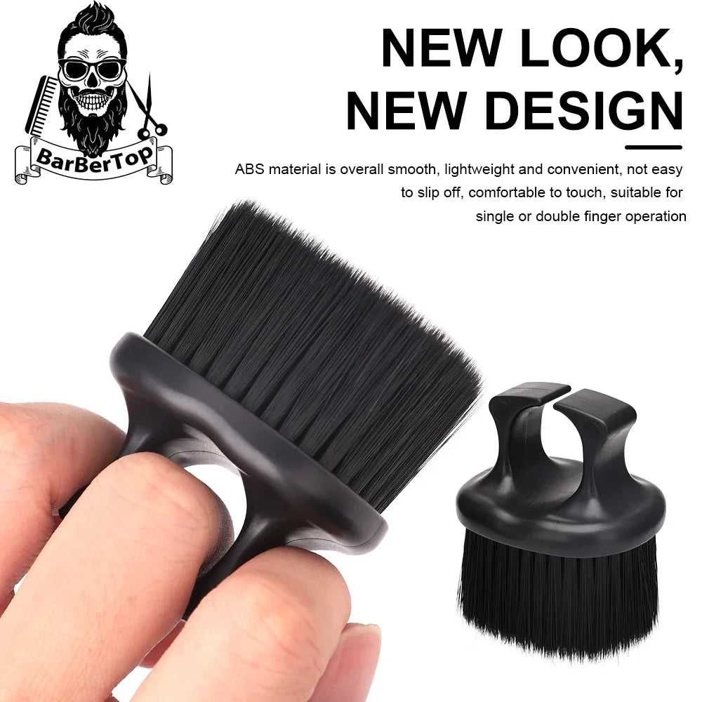 Hairdressing Brush Set Hairdressing Cleaning Brush Neck Dust Removal Brush Professional Styling Tool，Special for Real Hair Wigs