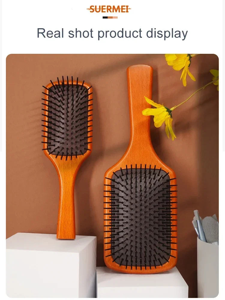 Efficient Hair Removal Comfortabl and Gentle Massage Innovative Professional Massage Comb Anti-static，Special for Real Hair Wigs