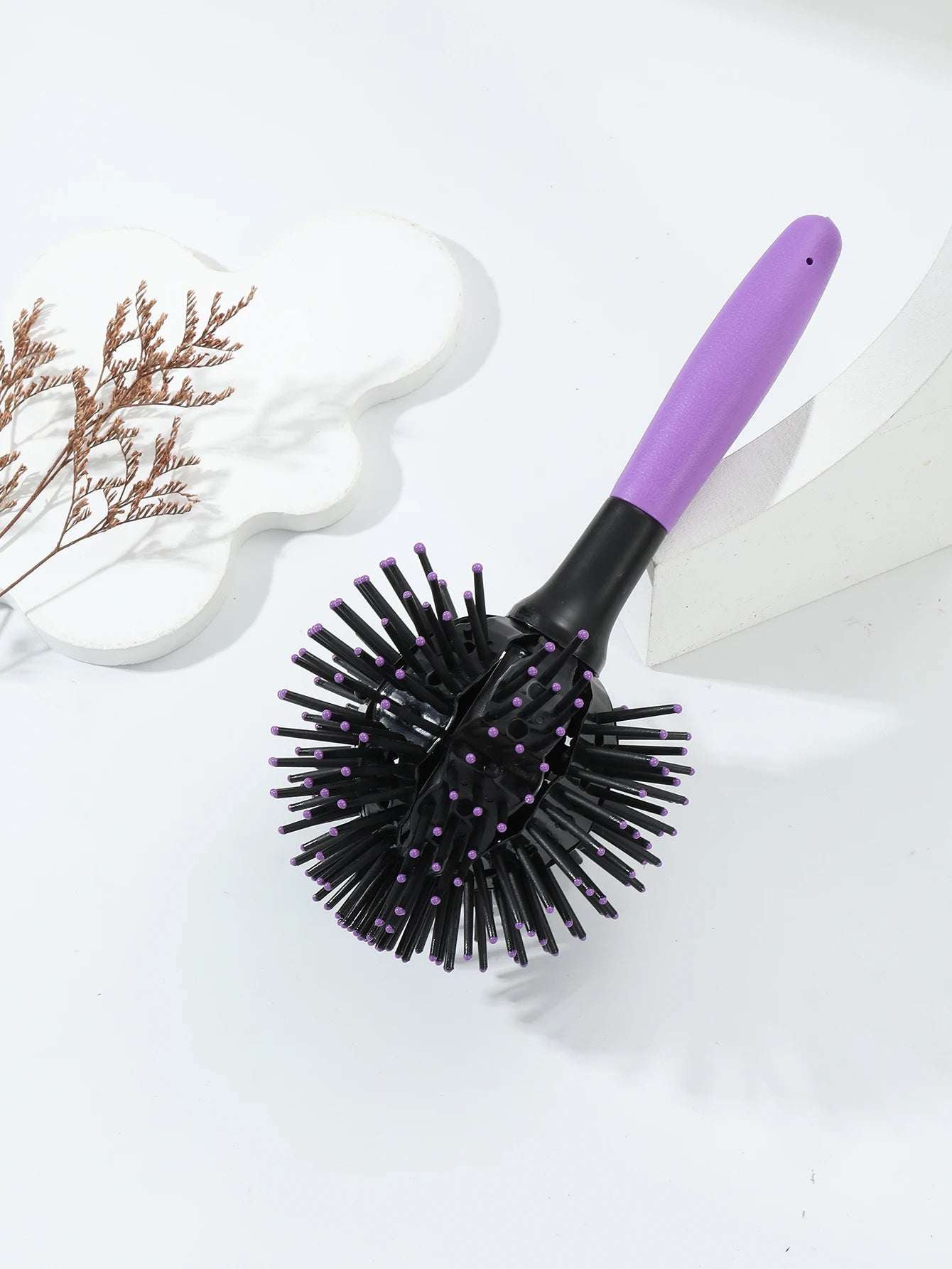 1 piece of 8-in-1 styling hair brush, spherical ball brush suitable for wet and dry hair Special for real hair wigs