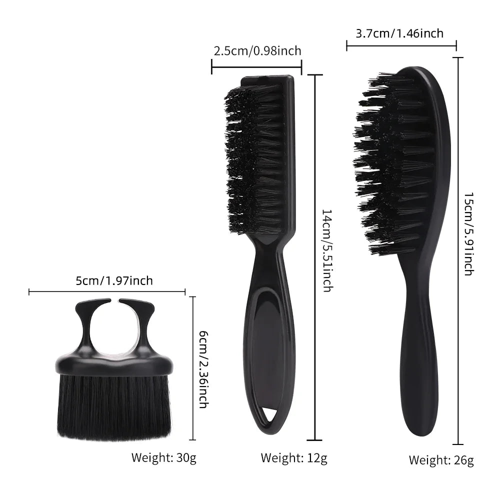 Hairdressing Brush Set Hairdressing Cleaning Brush Neck Dust Removal Brush Professional Styling Tool，Special for Real Hair Wigs