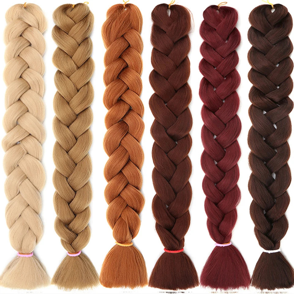 82 Inch Long Jumbo Braiding Hair Synthetic Braids Crochet Hair Extensions 165g Pre Stretched Braid Wholesale For Black Women