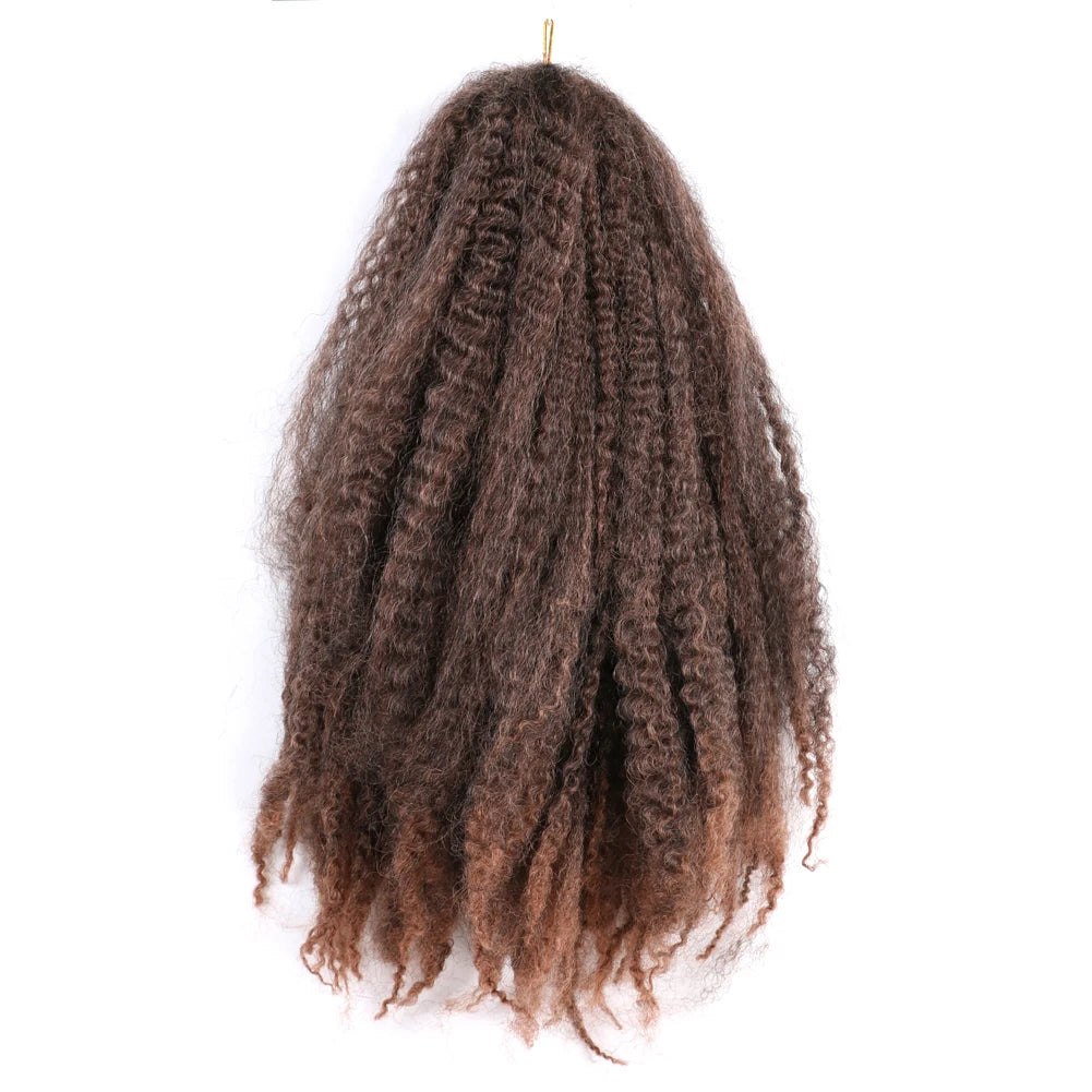 1B/30/27 Synthetic Marley Hair 18 Inch Marley Twist Hair Afro Kinky Curly for Faux Locs Twist Hair Extensions 8strands/Pack
