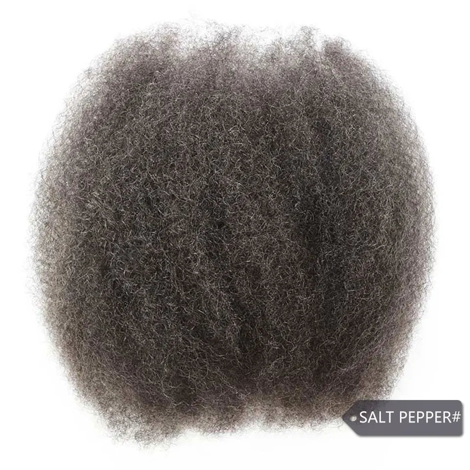 Sleek Brazilian Remy Hair Afro kinky Curly Bulk Human Hair For Braiding QVR 1 Bundle 50g/pc Natural Color Braids Hair No Weft