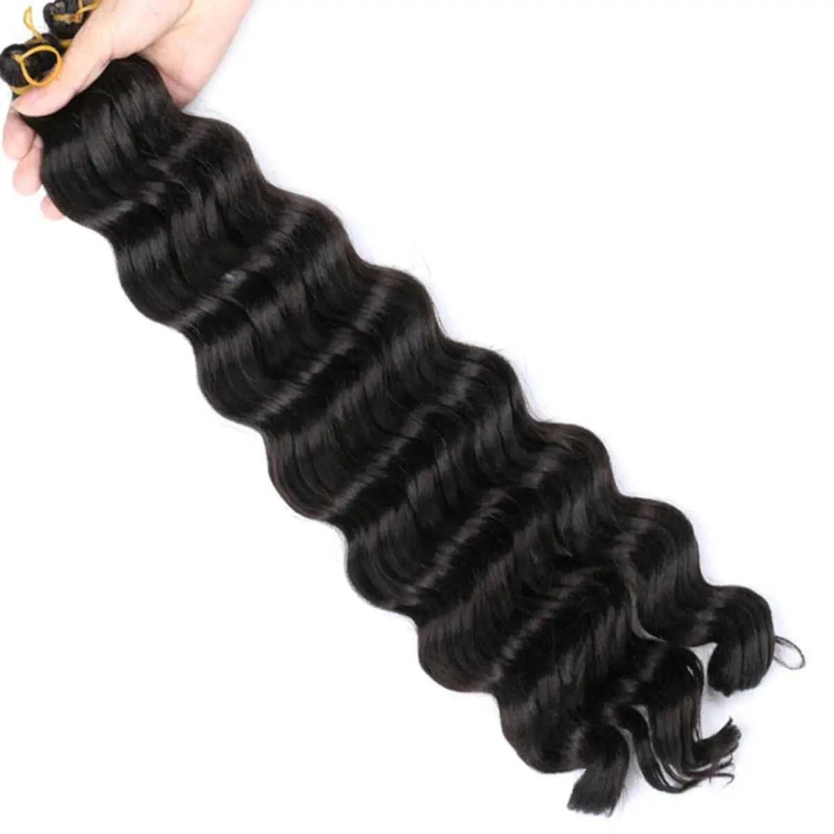 22Inch Synthetic Deep Wave Bulk Hair For Braiding Curly Ombre Brown Blonde Daily Extensions No Weft Faux Braiding Hair For Women