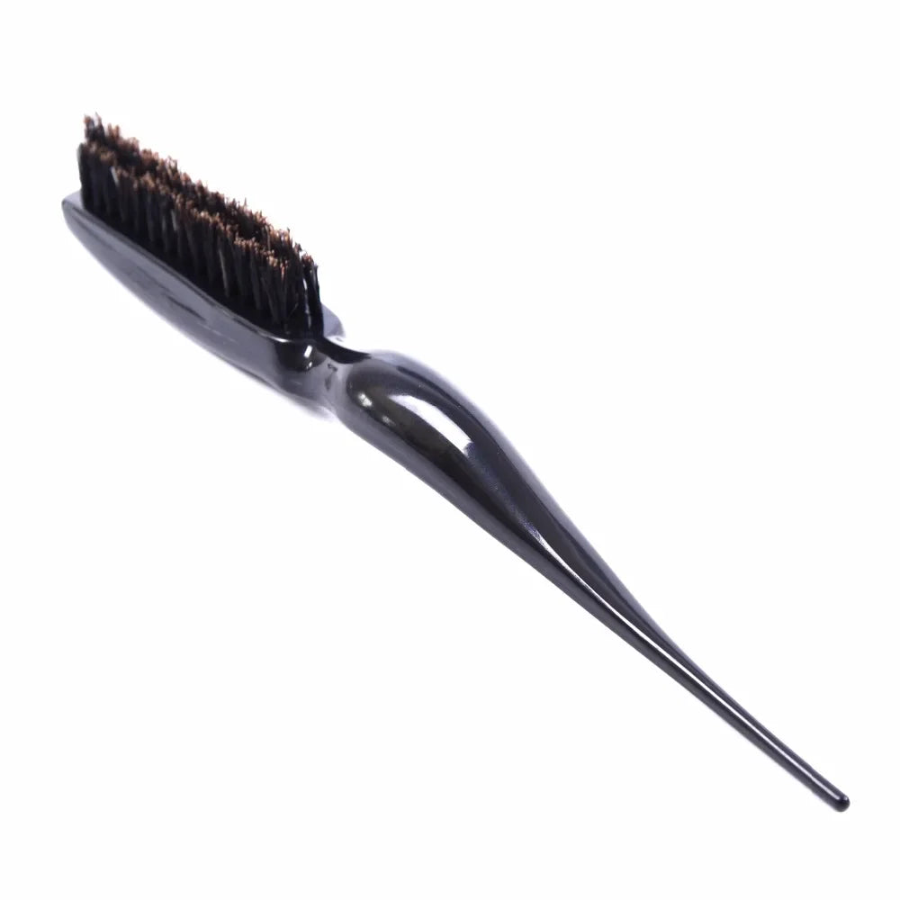 Professional Salon Black Comb Combing Brush Styling Tool Professional Plastic Hairdressing Comb，Special for real hair wigs