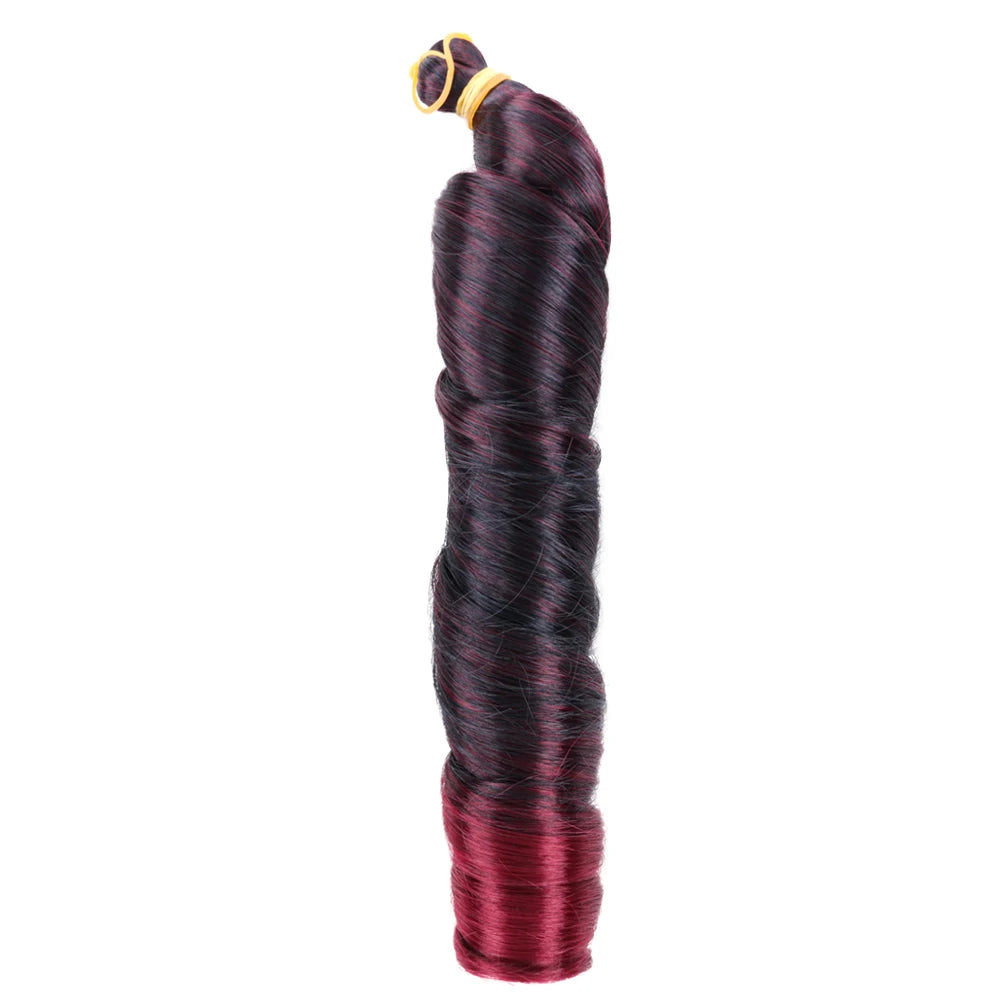 22 Inch Loose Wave Spiral Curl Synthetic Braids High Temperature Ombre Pre Stretched Hair Extensions French Curls For Women