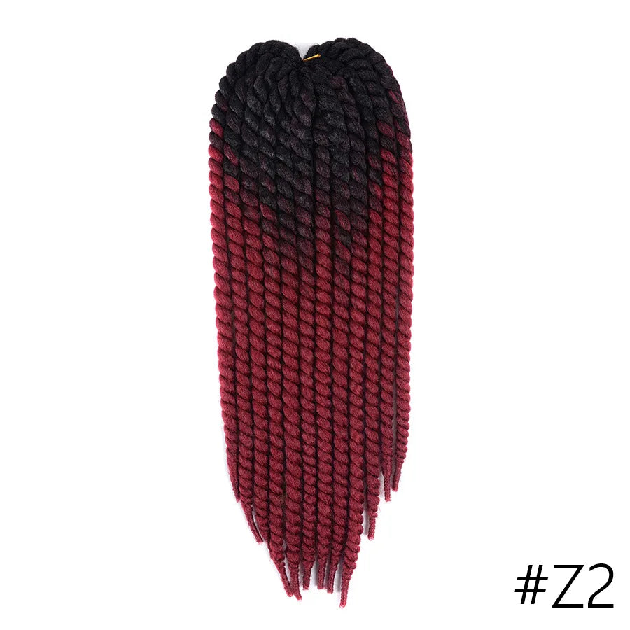 22 inch 120g Senegalese Twist Hair Jumbo Twist Braids Crochet Briads Ombre Synthetic Crochet Hair Braiding Hair For Black Women