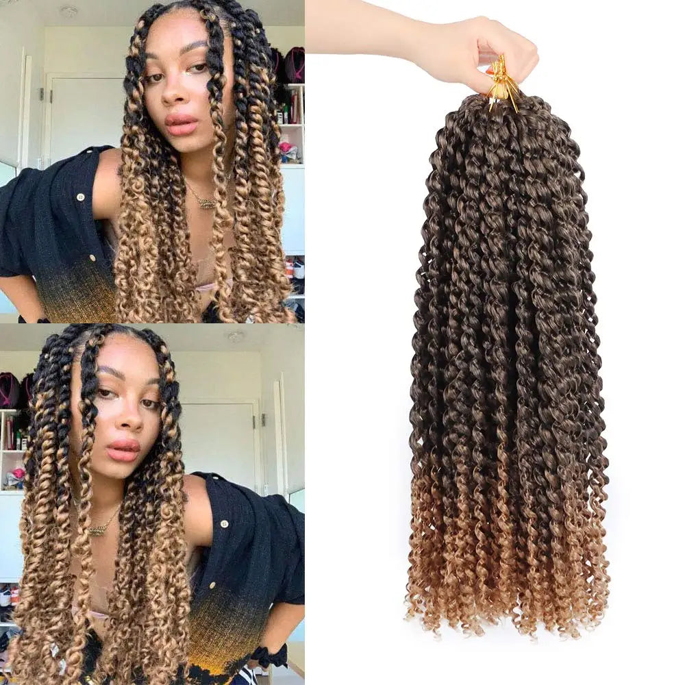 Passion Twist Crochet Braid Hair Synthetic Extensions For Women Ombre Color Passion Braiding Hair 18inch Crochet Hair