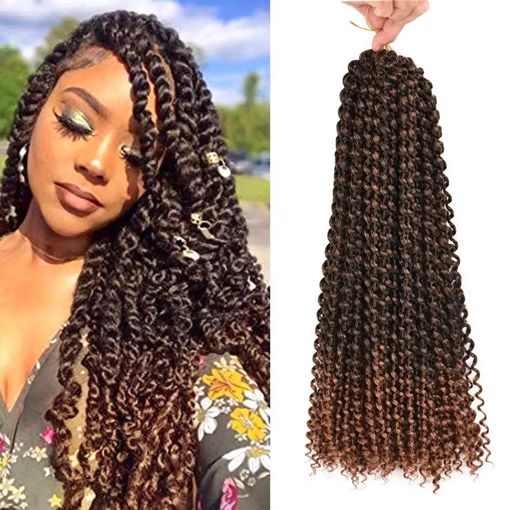 Passion Twist Crochet Braid Hair Synthetic Extensions For Women Ombre Color Passion Braiding Hair 18inch Crochet Hair